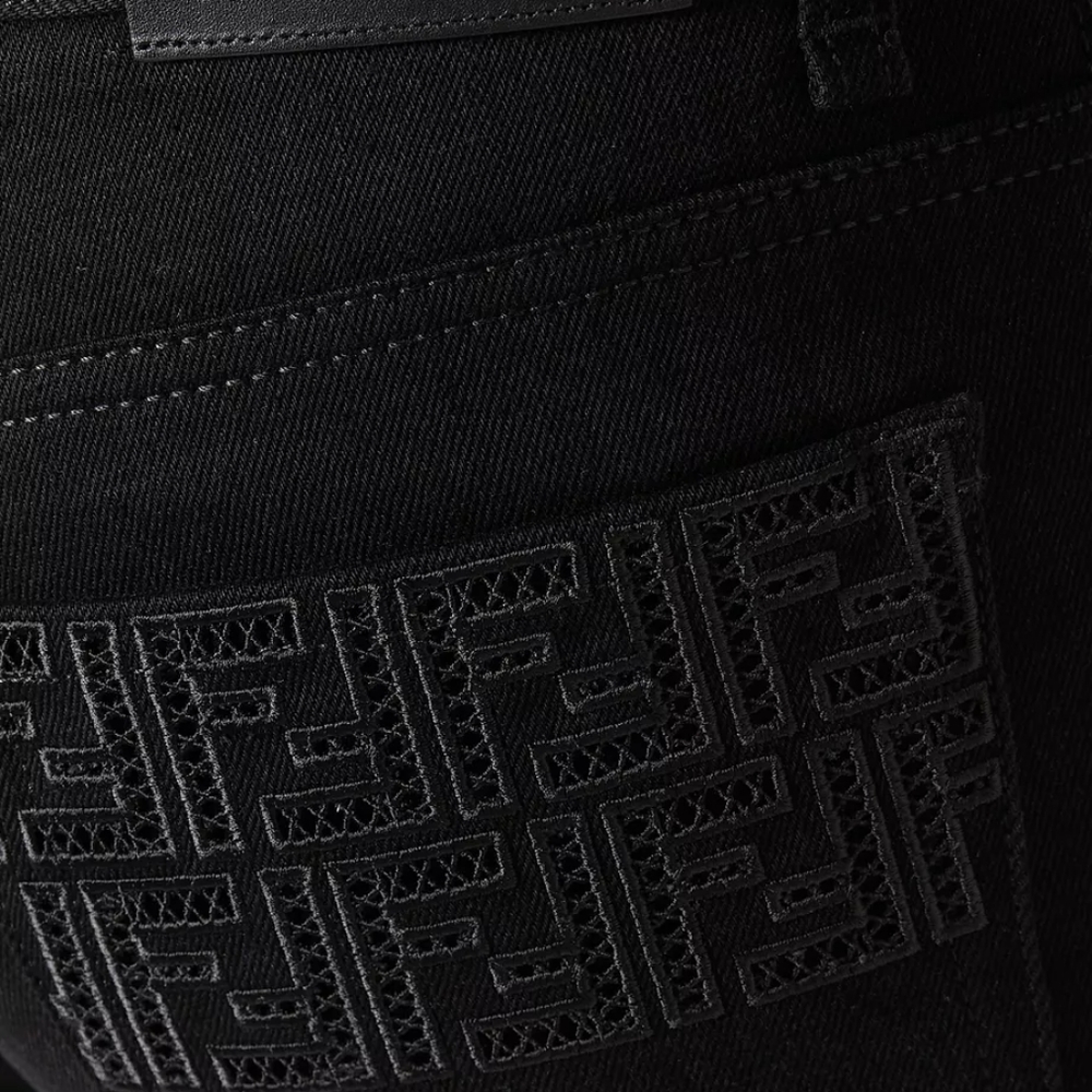 Fendi Embroidered Black FF Slim Fit Jeans *Authentic/New*